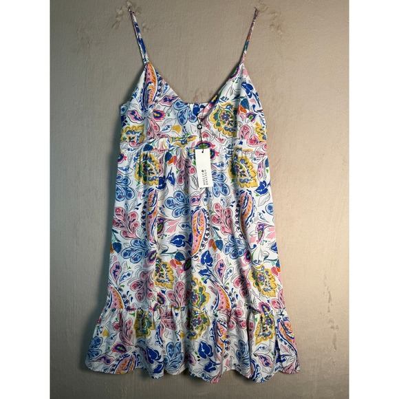Molly Bracken Dresses & Skirts - Molly Bracken Lydia Paisley Floral Mini Dress Womens M White Multicolor NWT Boho